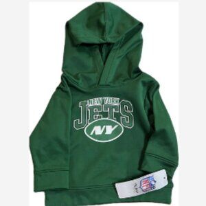 NFL Team Hoodie New York Jets Kids Size 12 Months Green & White 100% Polyester
